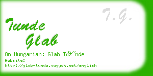 tunde glab business card